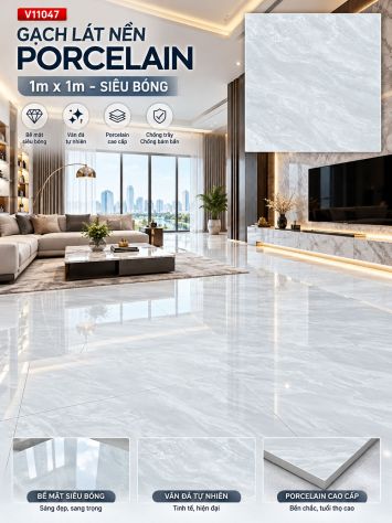 Gạch 1m x 1m Thắng Cường V11047 Vân Xám