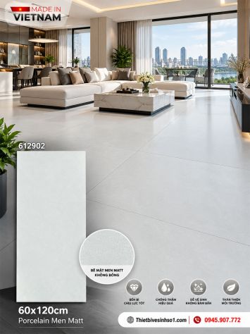 Gạch 60x120 Thắng Cường 612902 Vân Vàng Xám