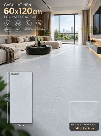 Gạch 60x120 Thắng Cường V612101 Vân Xám