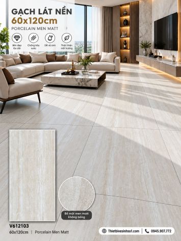 Gạch 60x120 Thắng Cường V612103 Vân Sọc Dưa