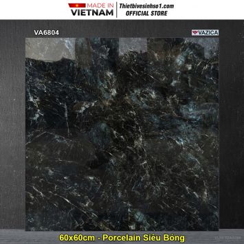 Gạch 60x60 Thắng Cường VA6804 Đá Đen Xanh
