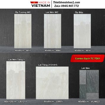 Combo Trọn Bộ Gạch Ốp Lát Thắng Cường TD01