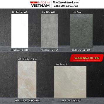 Combo Trọn Bộ Gạch Ốp Lát Thắng Cường TD02