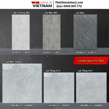 Combo Trọn Bộ Gạch Ốp Lát Thắng Cường TD03