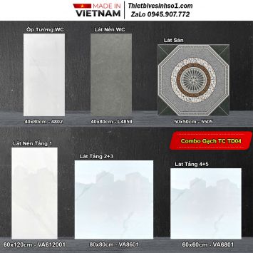 Combo Trọn Bộ Gạch Ốp Lát Thắng Cường TD04