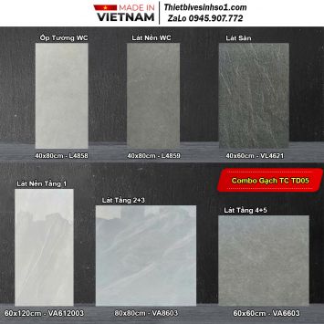 Combo Trọn Bộ Gạch Ốp Lát Thắng Cường TD05