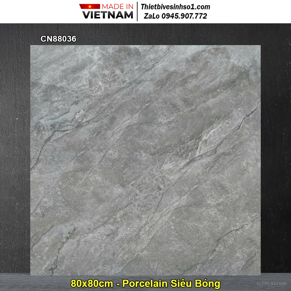 Gạch 80x80 TTC CN88036 Vân Đá Ghi