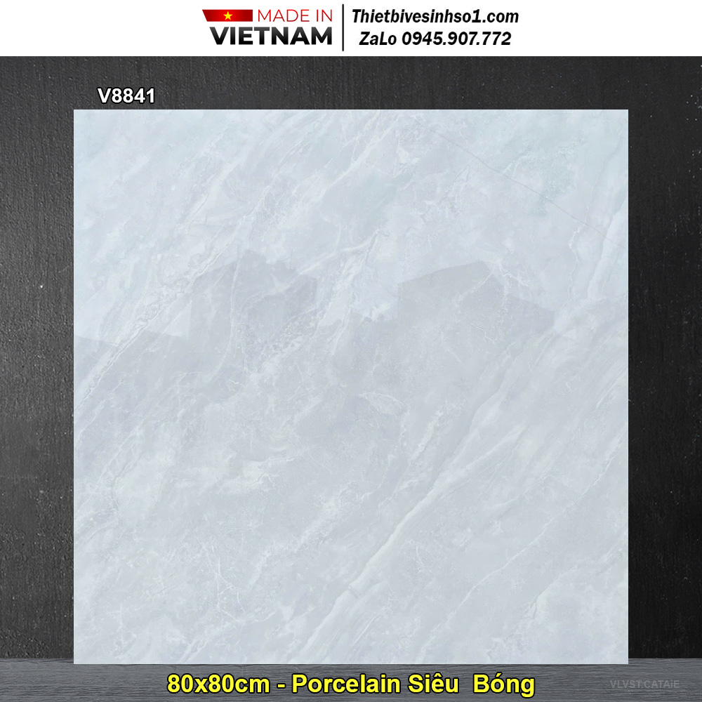 Gạch 80x80 Vesta V8841 Vân Đá Xám