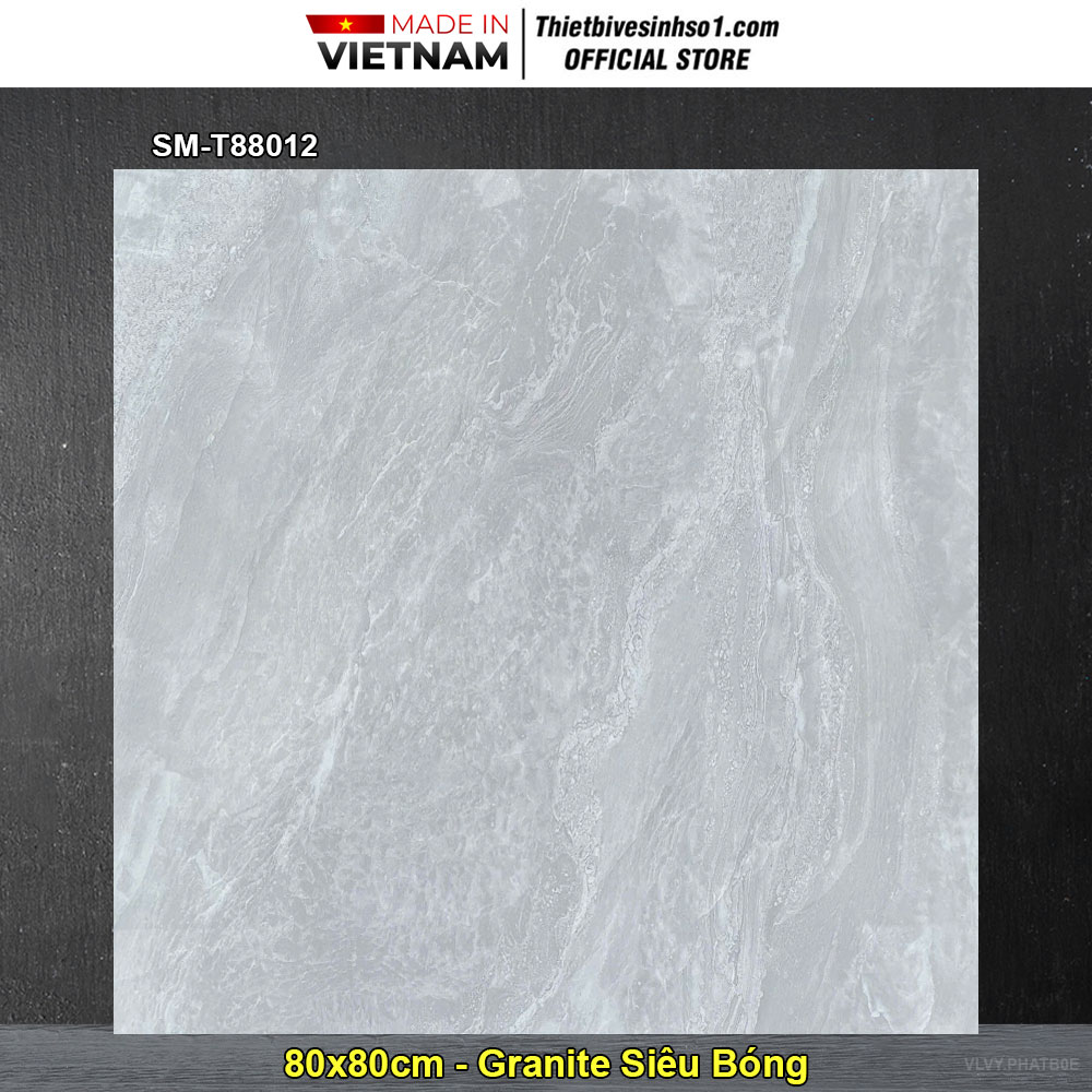 Gạch 80x80 Việt Ý SM-T88012 Vân Xám