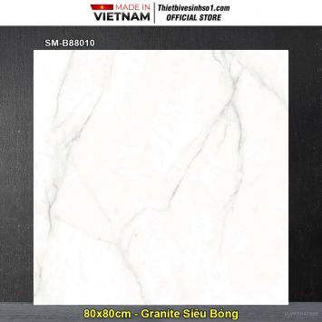 Gạch 80x80 Việt Ý SM-B88010 Trắng Khói