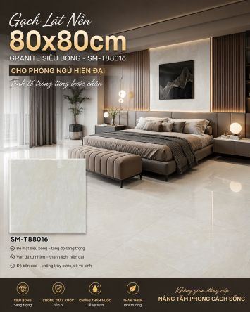 Gạch 80x80 Việt Ý SM-T88016 Vàng Nhạt