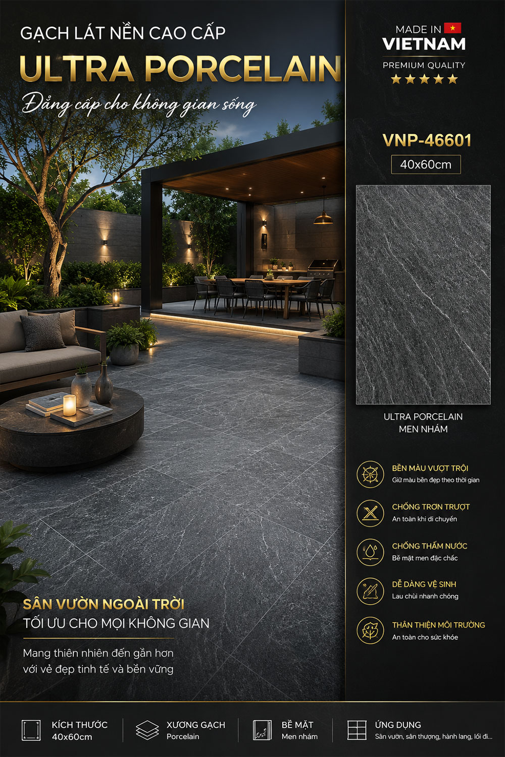 Gạch 40x60 VNHome VNP-46601 Gạch 40x60 VNHome VNP-46601