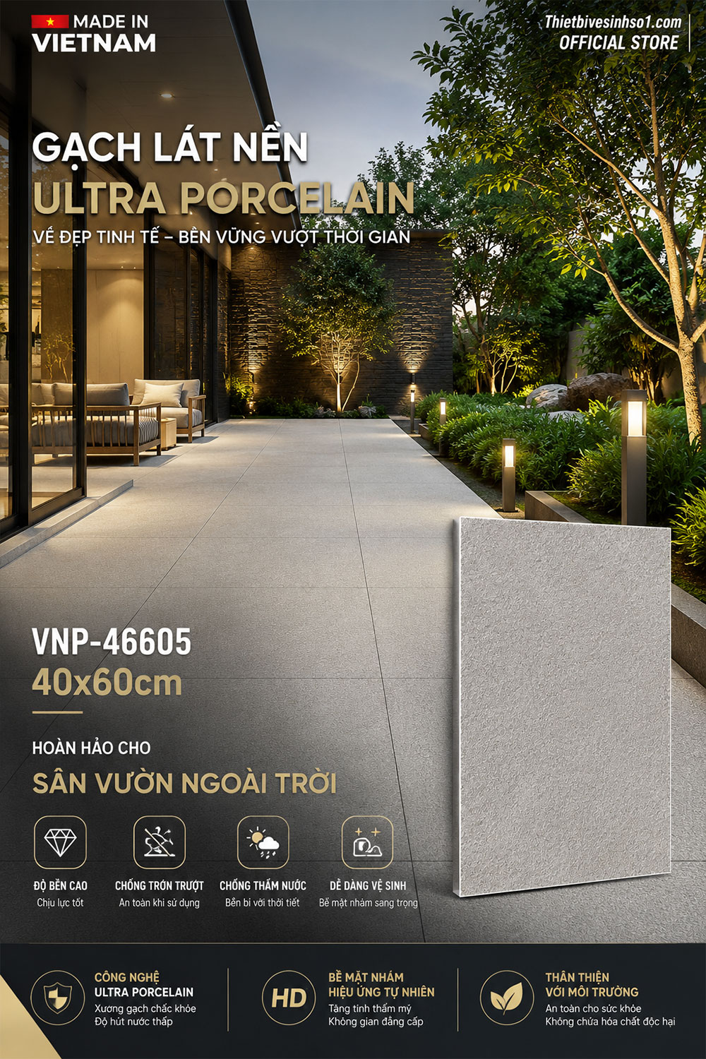 Gạch 40x60 VNHome VNP-46605 Gạch 40x60 VNHome VNP-46605