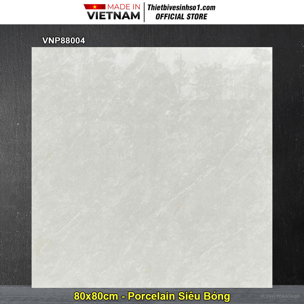 Gạch 80x80 VNHome VNP88004 Vân Xám Vàng