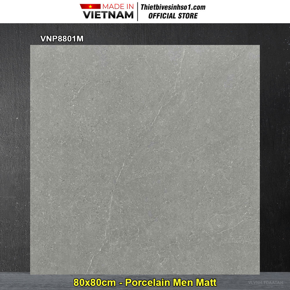 Gạch 80x80 VNHome VNP8801M Vân Xi Măng