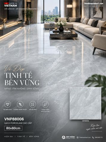Gạch 80x80 VNHome VNP88006 Vân Xám