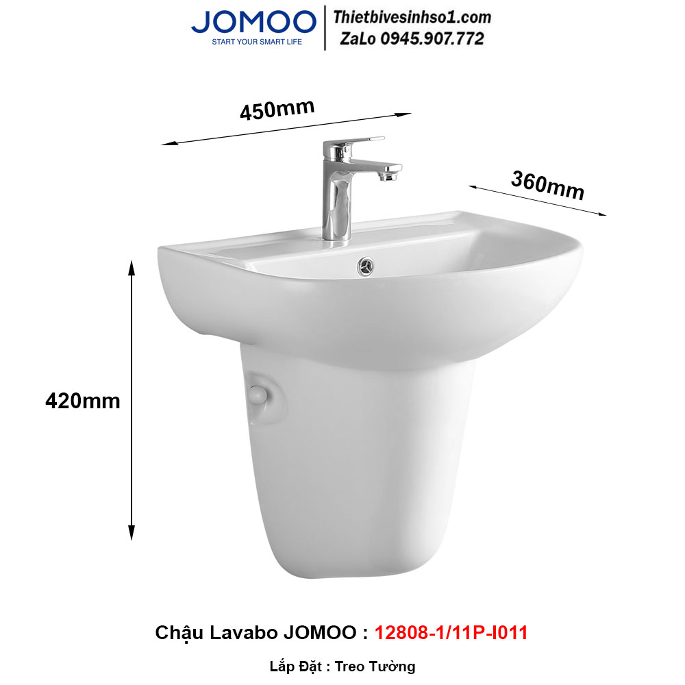 Chậu Lavabo JOMOO 12808-1/11P-I011