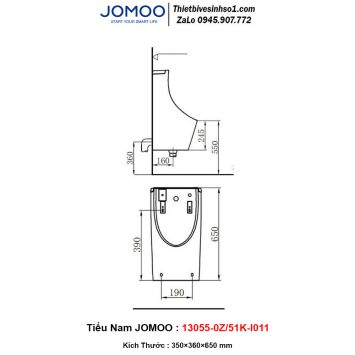 Tiểu Nam Treo Tường JOMOO 13055-0Z/51K-I011