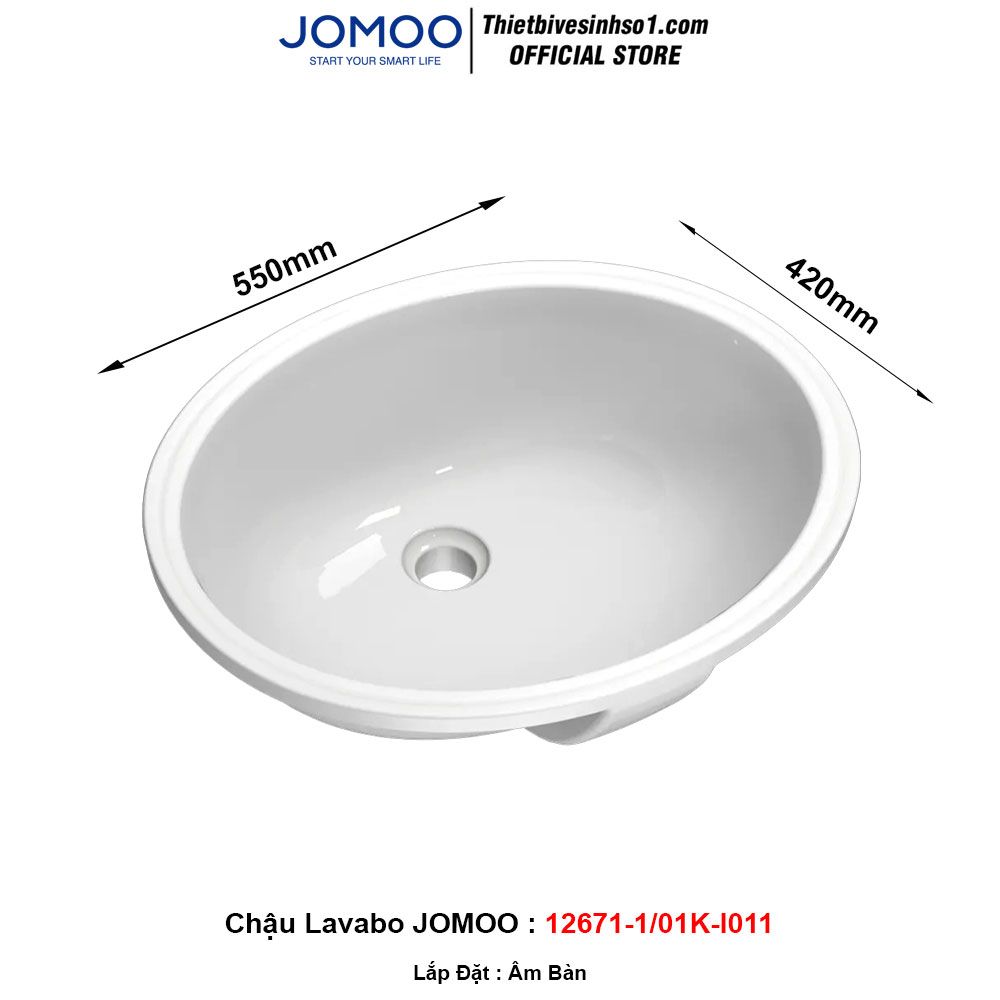 Chậu Lavabo JOMOO 12671-1/01K-I011