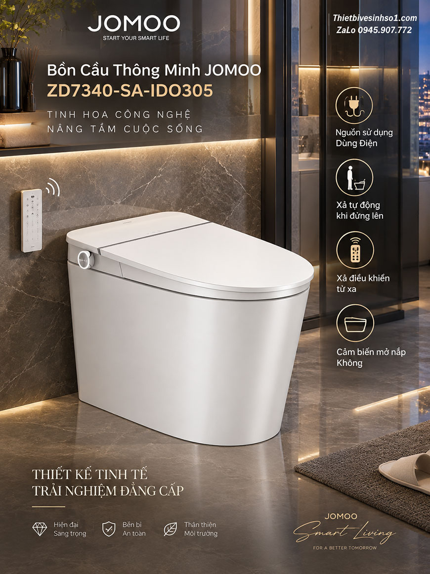 Bồn Cầu Thông Minh JOMOO ZD7340-SA-IDO305 Bồn Cầu Thông Minh JOMOO ZD7340-SA-IDO305