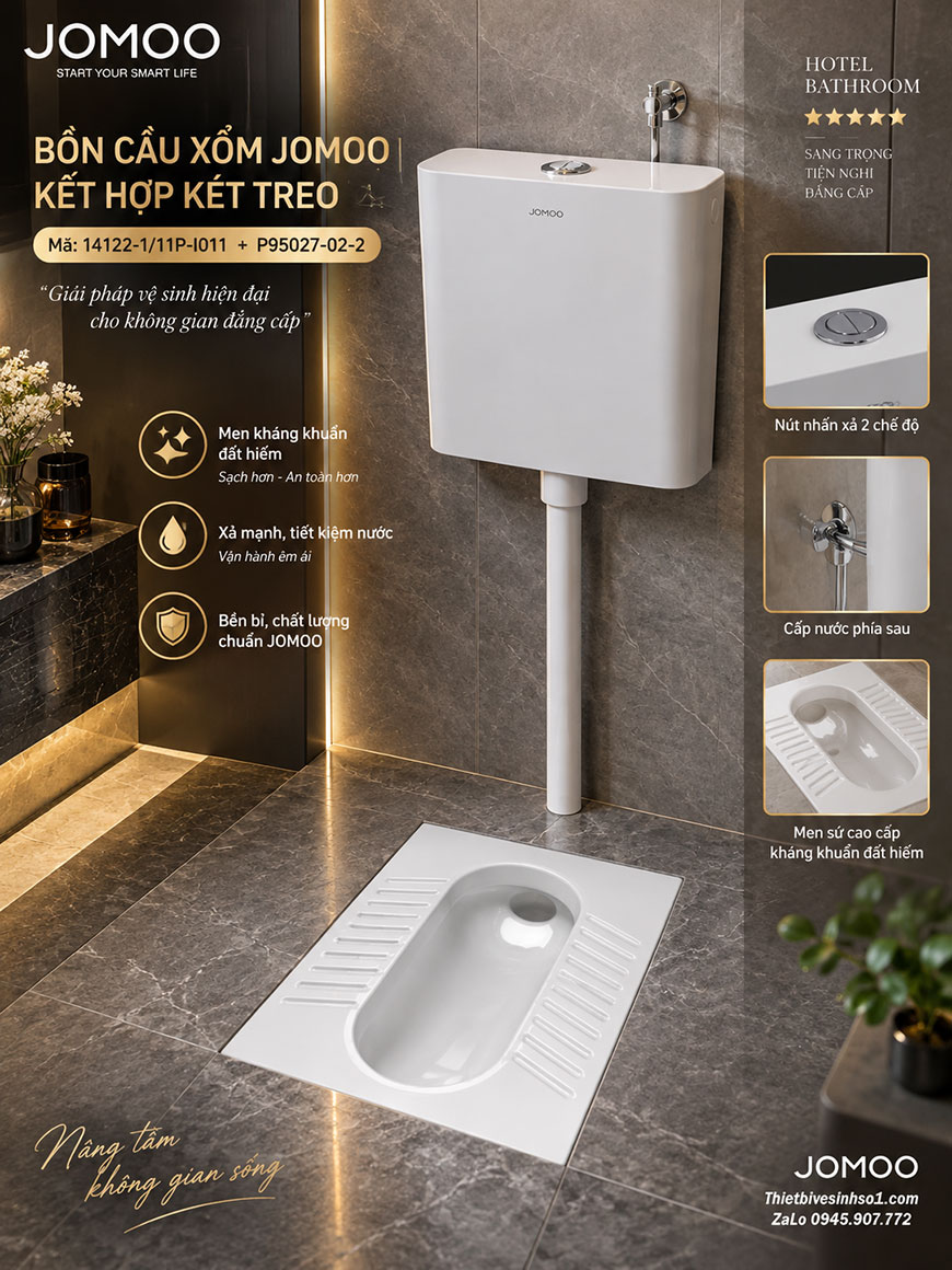 Bồn Cầu Xổm JOMOO 14122-1-11P-I011 Bồn Cầu Xổm JOMOO 14122-1-11P-I011