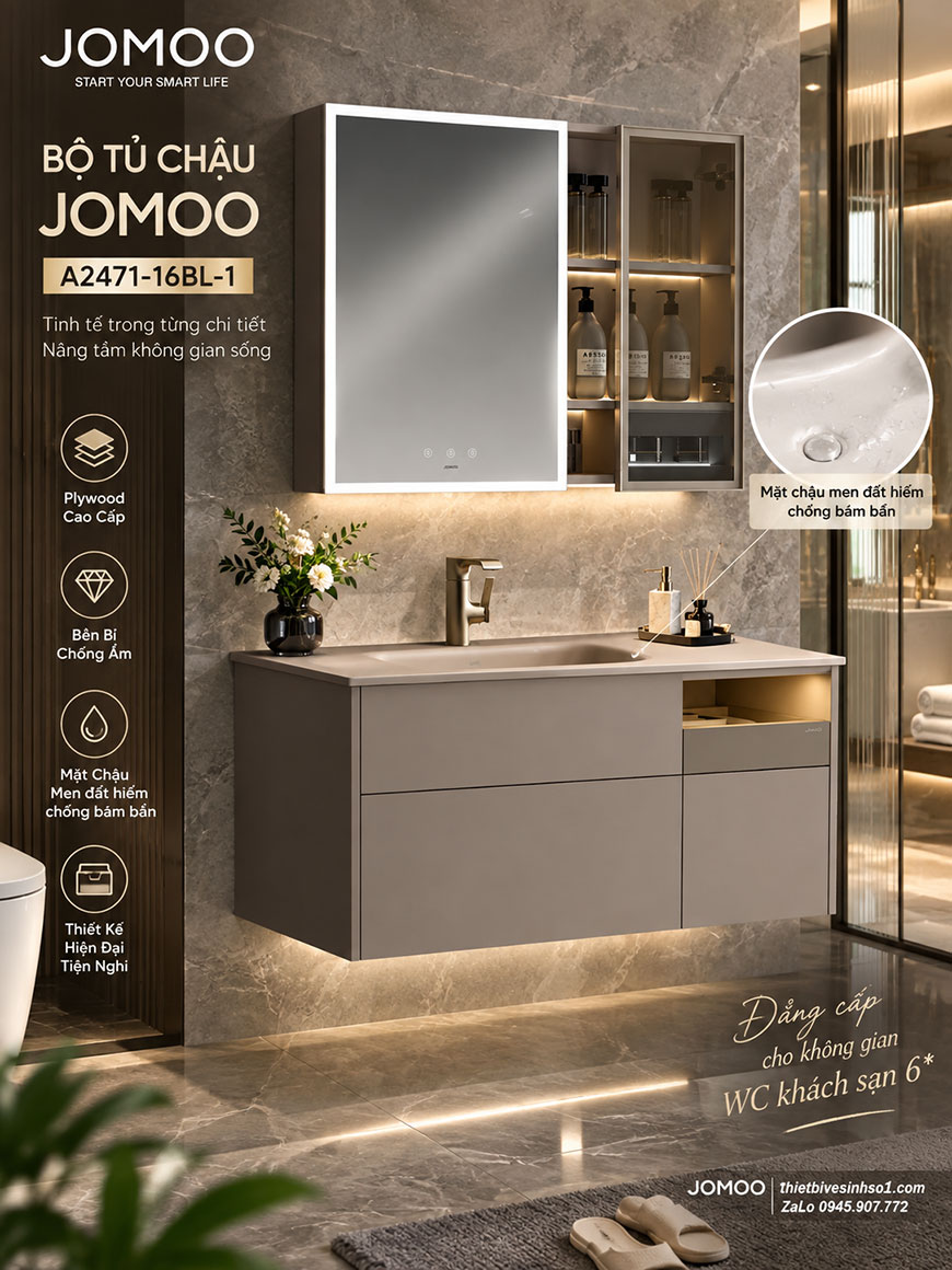 Bộ Tủ Chậu JOMOO A2471-16BL-1 Bộ Tủ Chậu JOMOO A2471-16BL-1