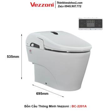 Bồn Cầu Thông Minh Điện Tử Vezzoni BC-2201A