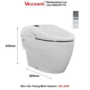 Bồn Cầu Thông Minh Điện Tử Vezzoni BC-2202