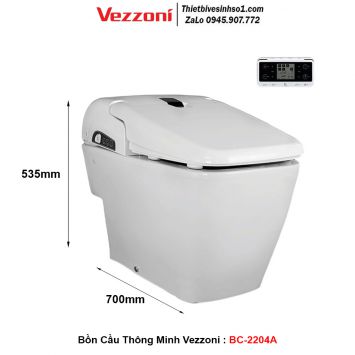 Bồn Cầu Thông Minh Điện Tử Vezzoni BC-2204A