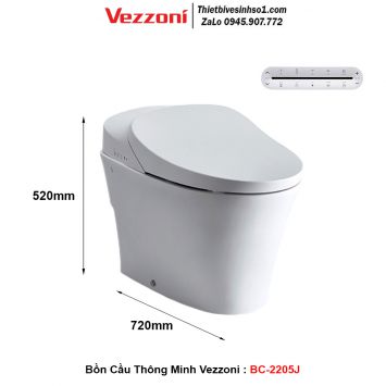 Bồn Cầu Thông Minh Điện Tử Vezzoni BC-2205J