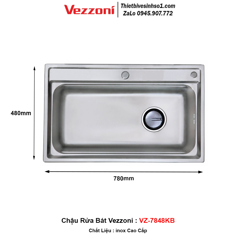 Chậu Rửa Bát Vezzoni VZ-7848KB