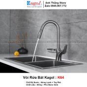 Vòi Rửa Bát Tay Rút Kagol K64