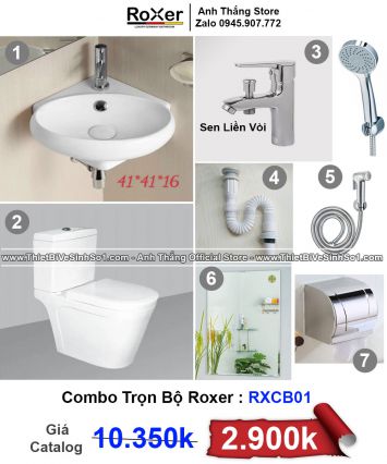 Combo Trọn Bộ Phòng Tắm Roxer RXCB01