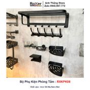 Bộ Phụ Kiện 6 Món inox Đen Phòng Tắm RXKPK08