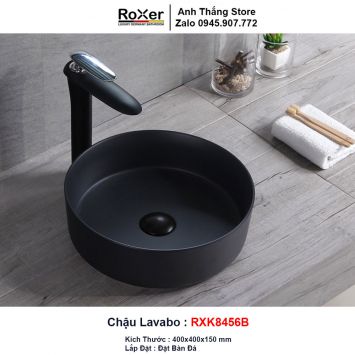 Chậu Lavabo Tròn Đen Đặt Bàn RXK8456B