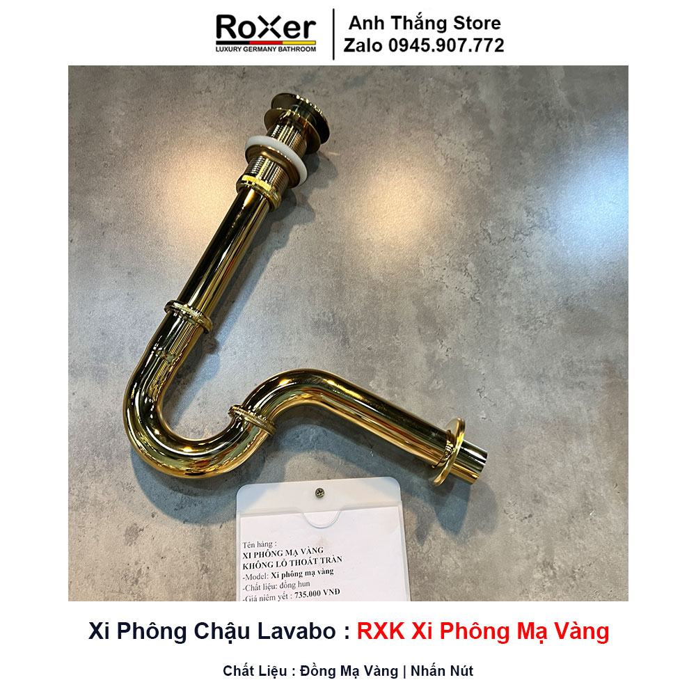 Xi Phông Chậu Lavabo Mạ Vàng RXK