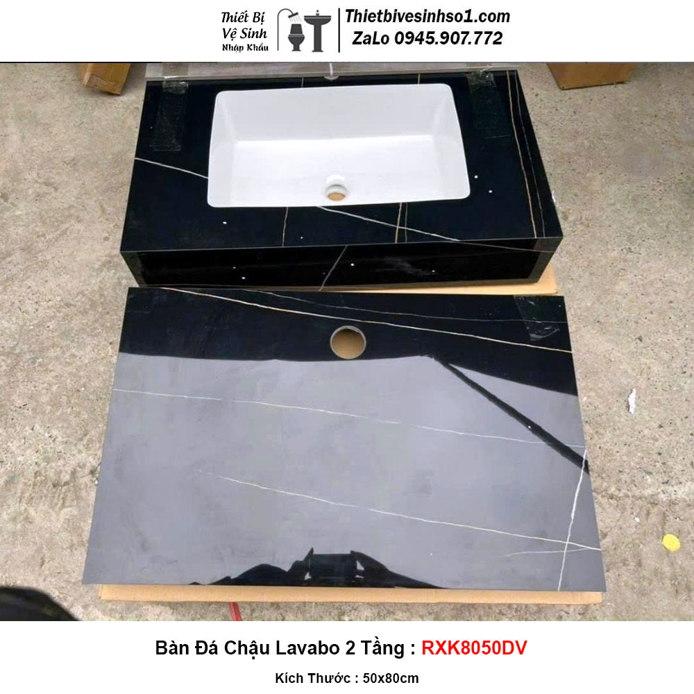 Bàn Đá Chậu Lavabo 2 Tầng RXK8050DV Bàn Đá Chậu Lavabo 2 Tầng RXK8050DV