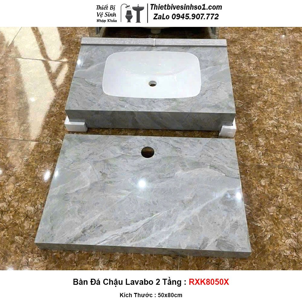 Bàn Đá Chậu Lavabo 2 Tầng RXK8050X Bàn Đá Chậu Lavabo 2 Tầng RXK8050X