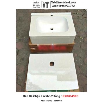 Bàn Đá Chậu Lavabo 2 Tầng RXK6045KB