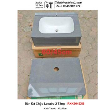 Bàn Đá Chậu Lavabo 2 Tầng RXK6045XB