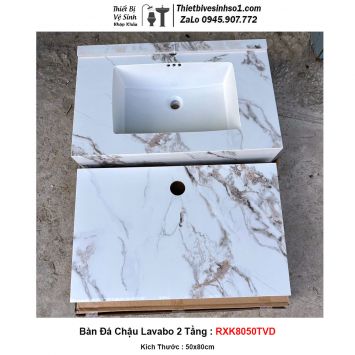 Bàn Đá Chậu Lavabo 2 Tầng RXK8050TVD