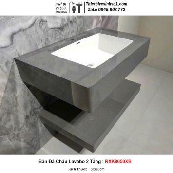 Bàn Đá Chậu Lavabo 2 Tầng RXK8050XB
