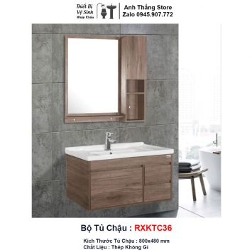 Bộ Tủ Chậu Giả Gỗ RXKTC36