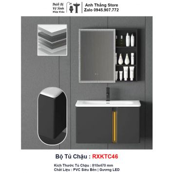 Bộ Tủ Chậu Màu Đen RXKTC46