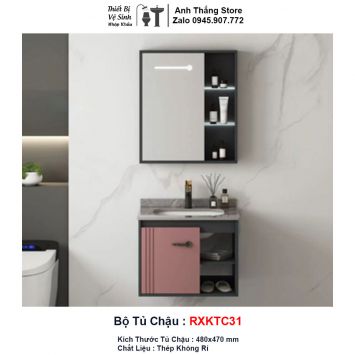 Bộ Tủ Chậu Màu Nâu RXKTC31