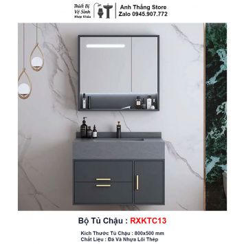 Bộ Tủ Chậu Màu Xám RXKTC13