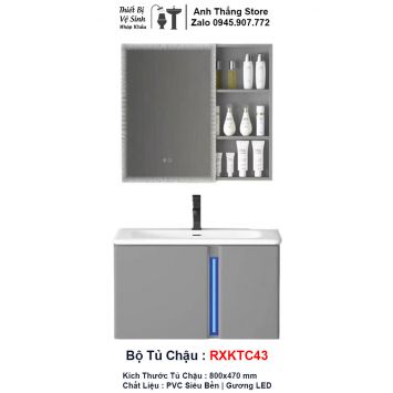 Bộ Tủ Chậu Màu Xám RXKTC43