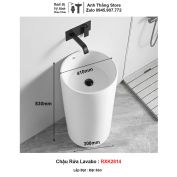 Chậu Rửa Lavabo Tròn Đứng Liền Chân RXK2814