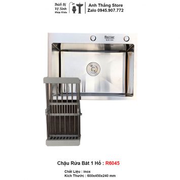 Chậu Rửa Bát 1 Hố inox R6045