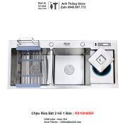 Chậu Rửa Bát 2 Hố 1 Bàn inox 304 RX10048DR